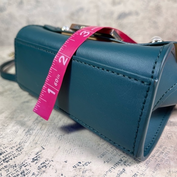 ZAC Zac Posen Eartha Iconic Mini Chain LEATHER floral purse - Picture 14 of 15